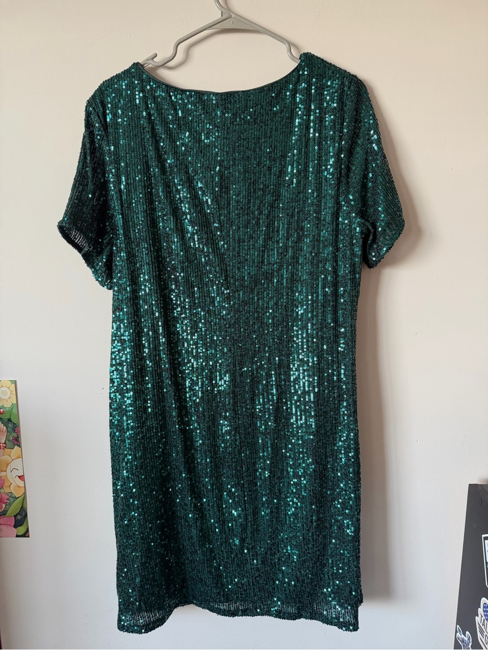 MSK Teal Green Sequin Mini Dress - Picture 6 of 8
